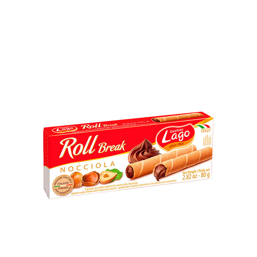 Elledi Roll Break Bolacha Wafer Avelã 80 gr