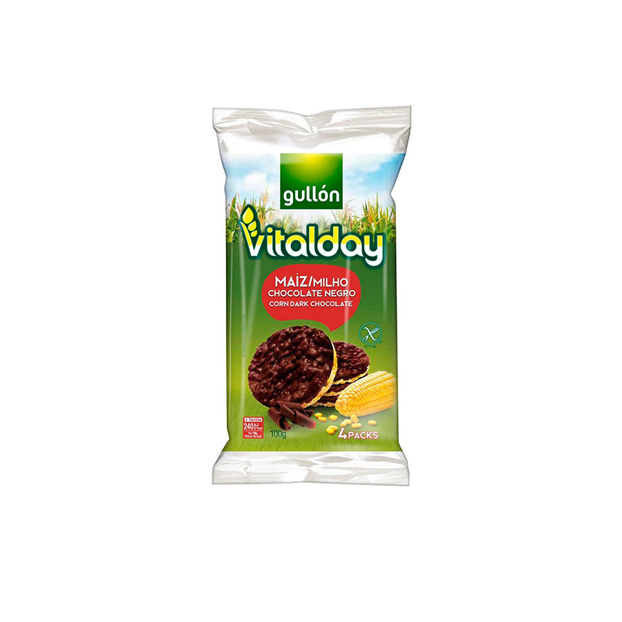 Gullón Vitalday Tortitas de Milho com Chocolate Preto 100 gr