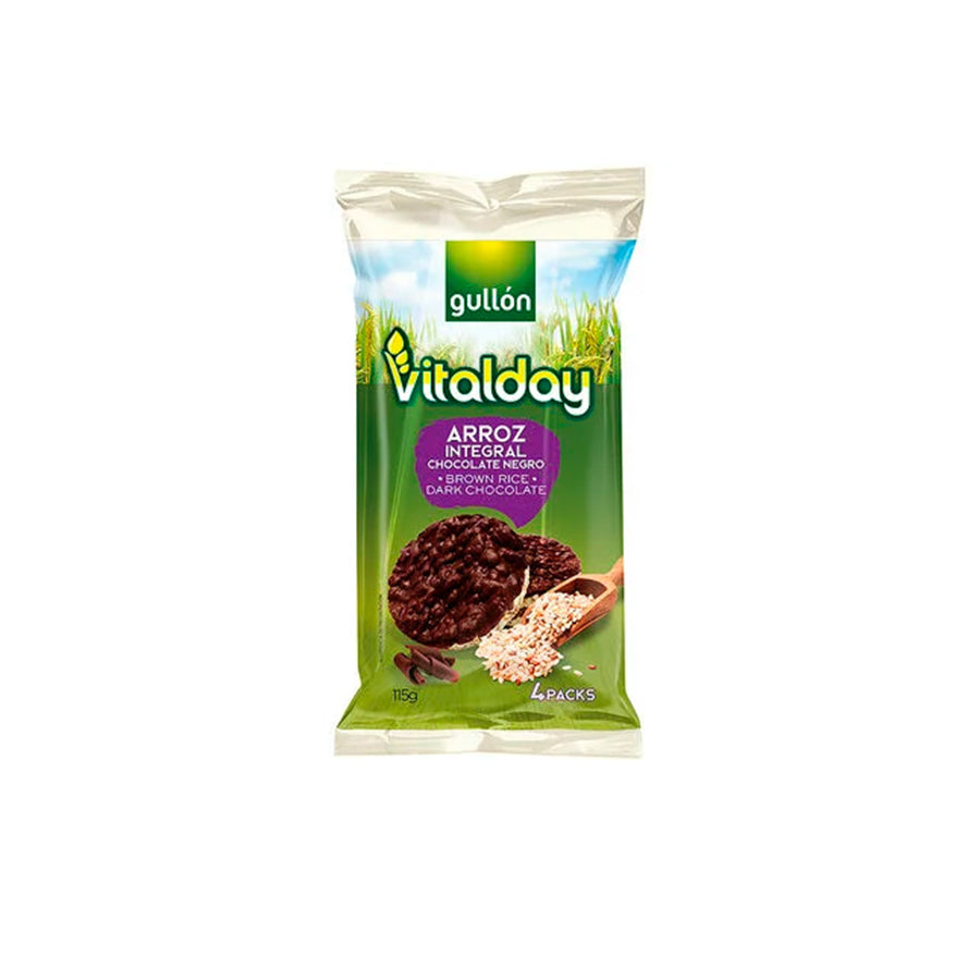 Gullón Vitalday Tortitas de Arroz com Chocolate Preto 105 gr