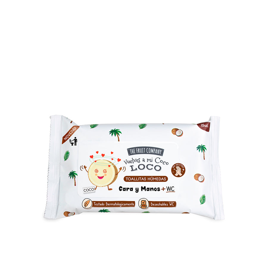 The Fruit Company Toalhitas Biodegradáveis Côco 15 un