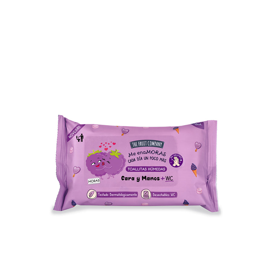 The Fruit Company Toalhitas Biodegradáveis Amora 15 un