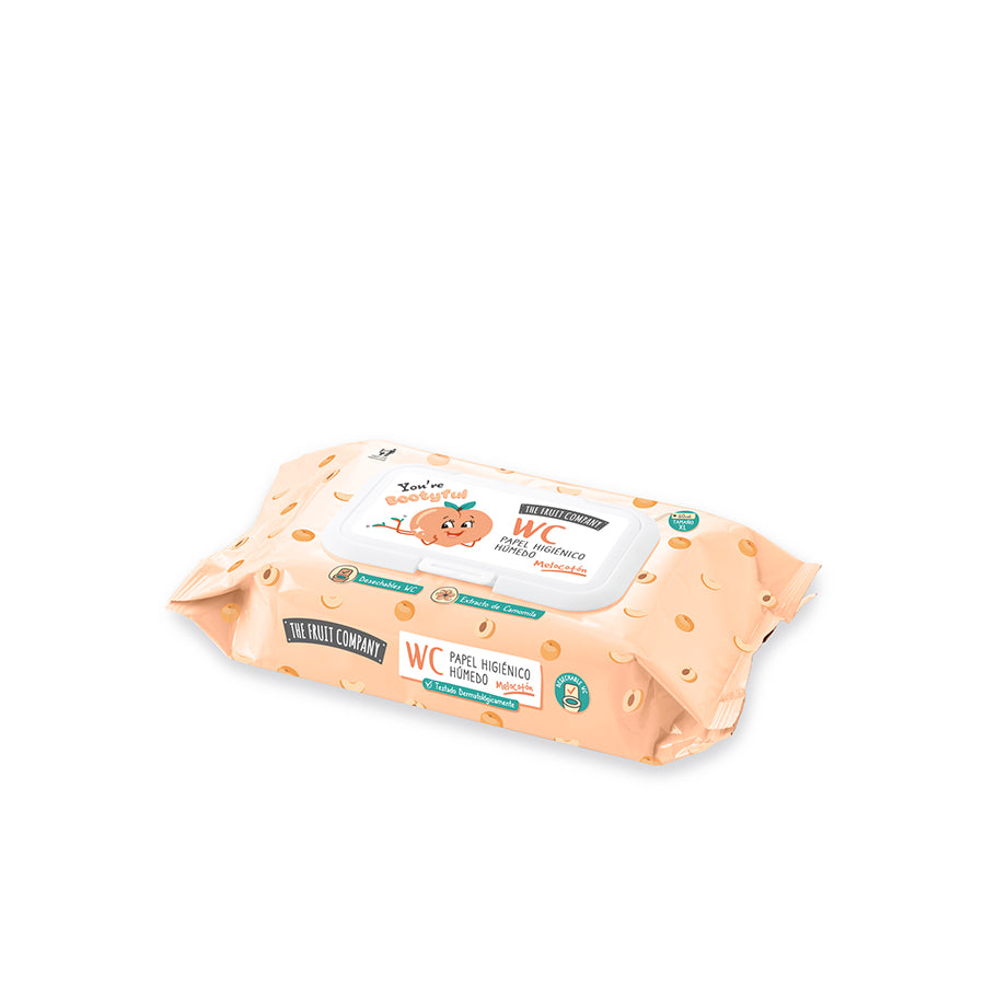 The Fruit Company Papel Higiénico Húmido Pêssego 60 un