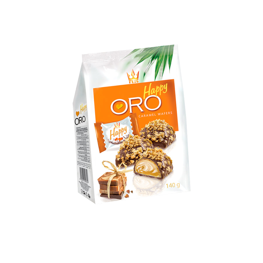Happy Oro Wafer Chocolate Caramelo 140 gr