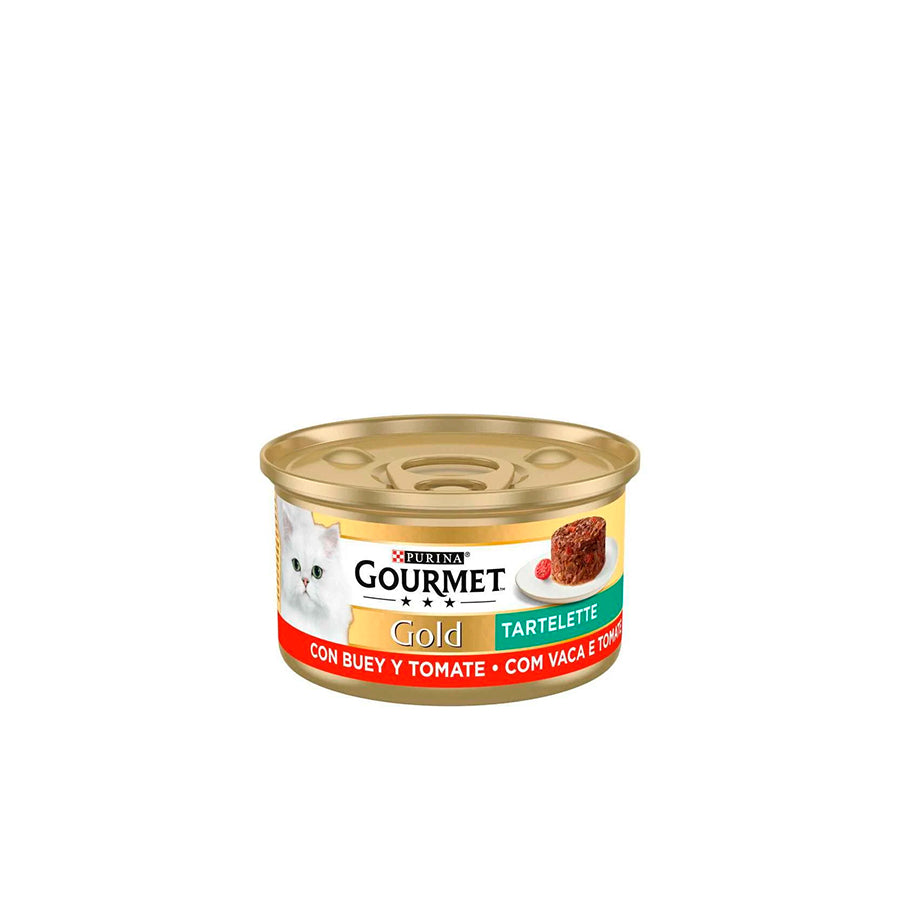 Purina Gourmet Comida Húmida para Gato Tartelette Vaca e Tomate 85 gr