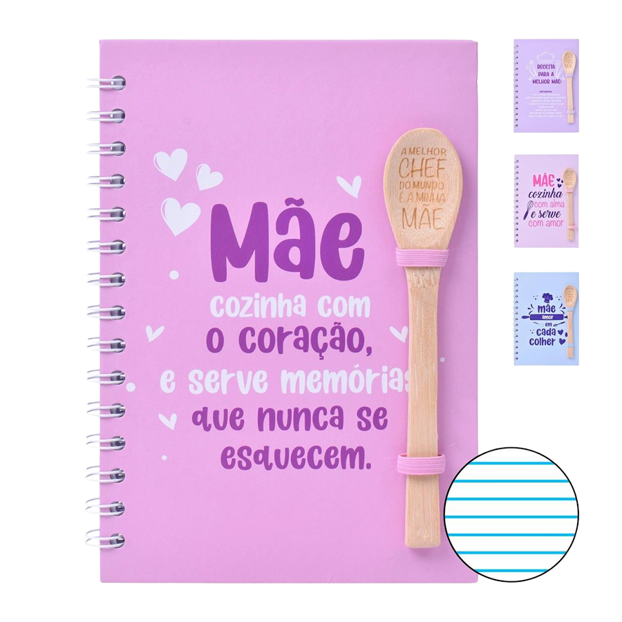 Bloco de Notas Dia da Mãe com Colher