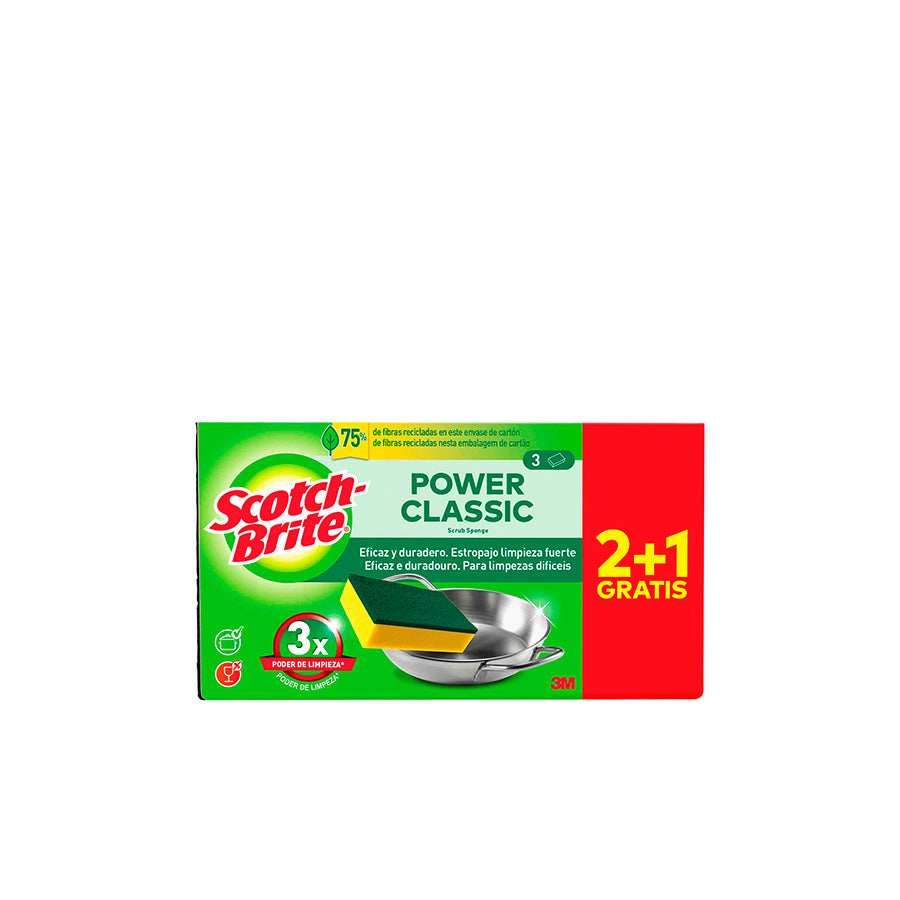 Scotch - Brite Esponja Power Classic 2 + 1 un