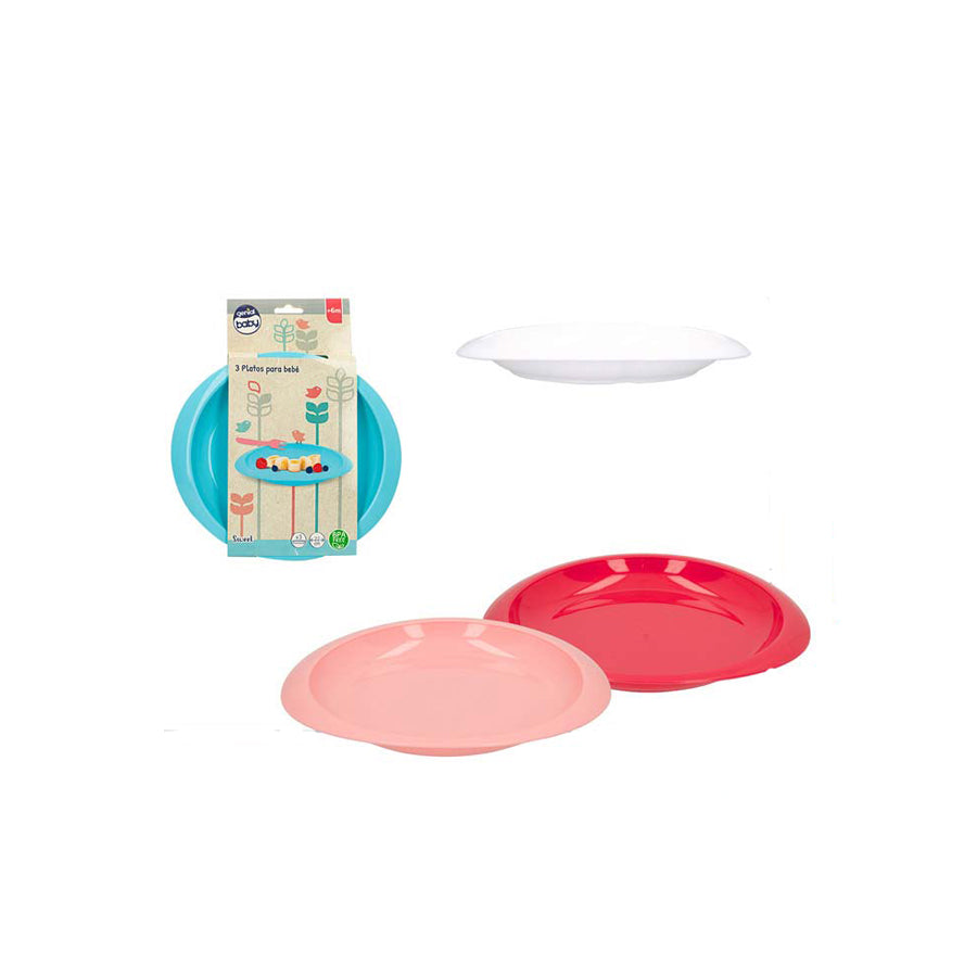 Pack 3 Pratos de Bebé