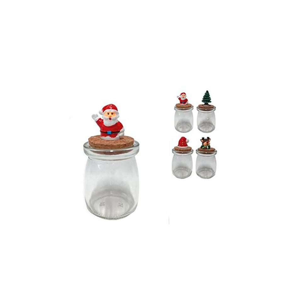 Frasco de Vidro Natalício 10 cm