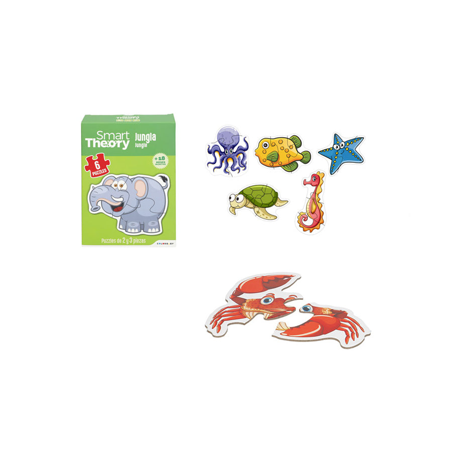 Pack 6 Puzzles Animais