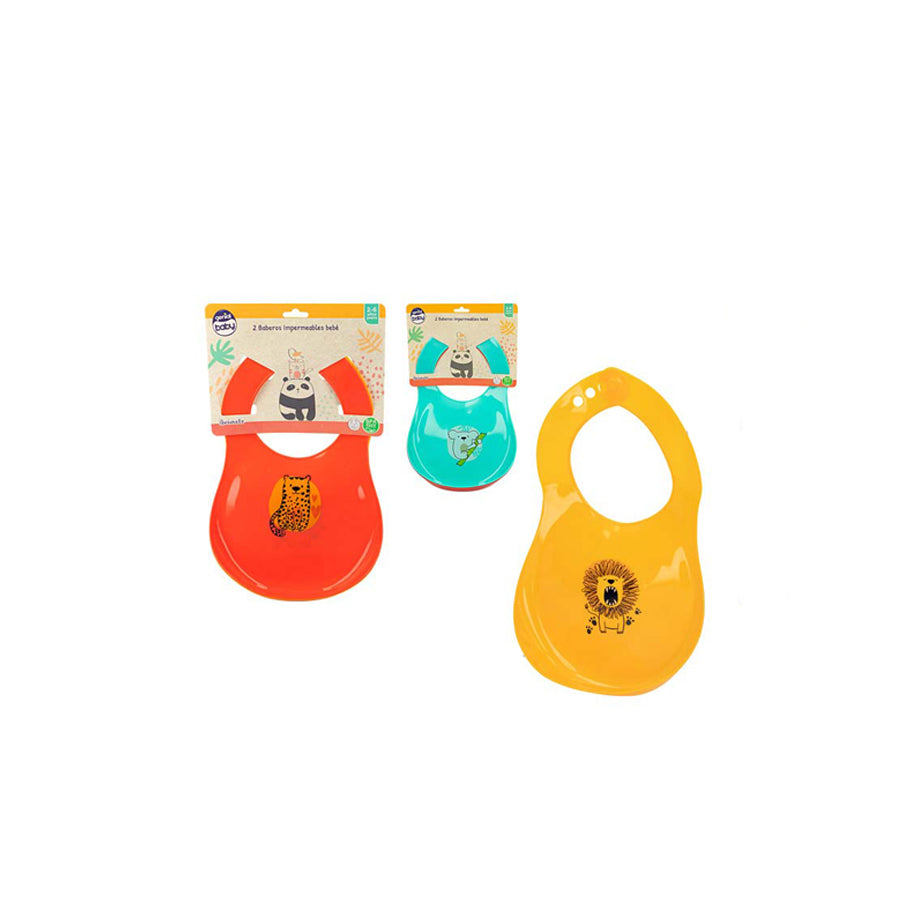 Pack 2 Babetes de Plástico Bebé