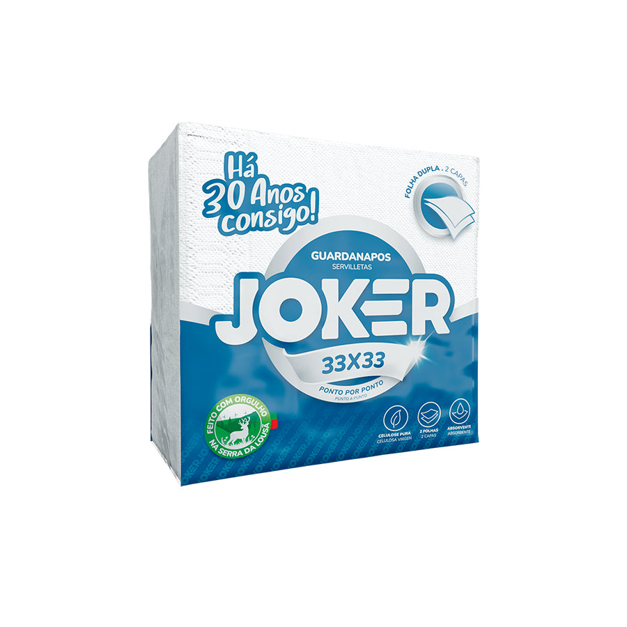 Joker Guardanapos Folha Dupla 33 x 33 cm
