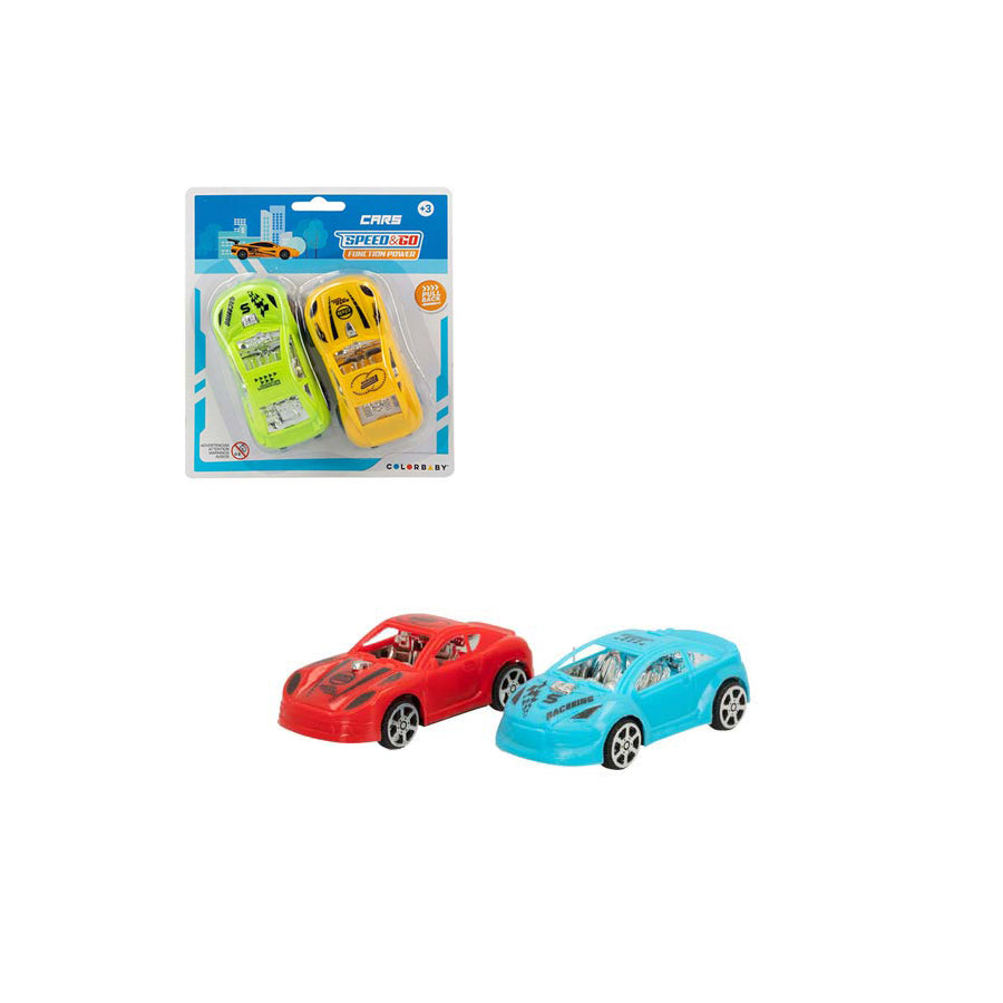 Pack 2 Carros Pull Back