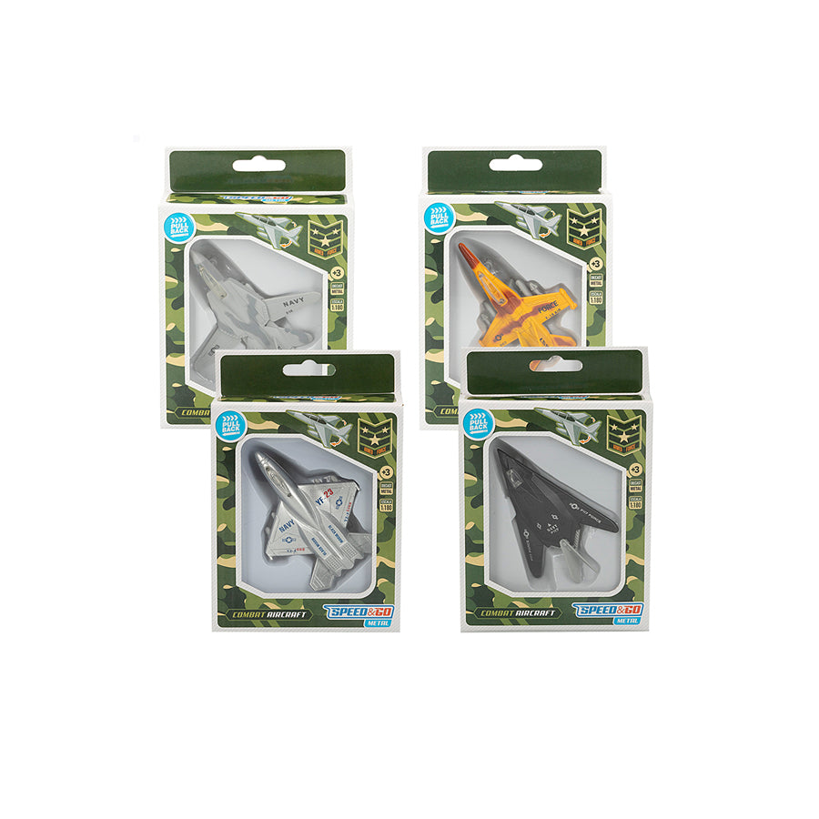 Avião de Metal Pull Back