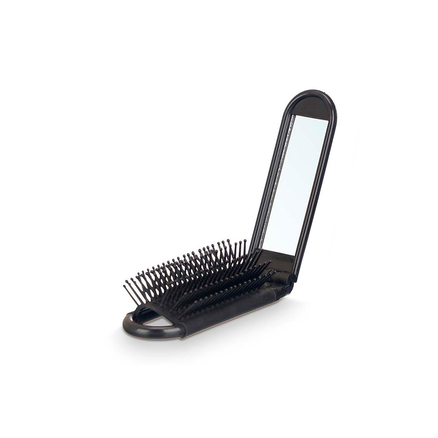 Escova de Cabelo Dobrável com Espelho