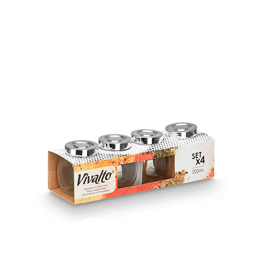 Pack 4 Frascos para Especiarias 200 ml