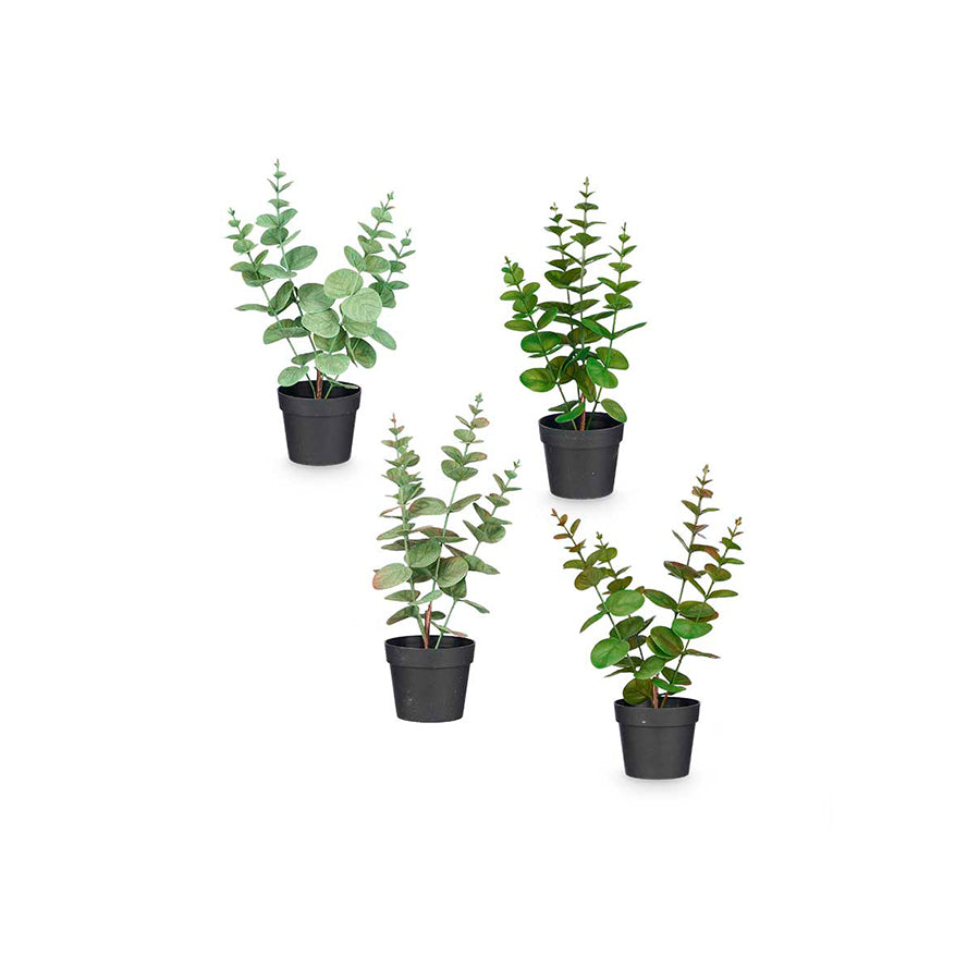 Vaso com Planta Artificial Redonda Mate e Brilho