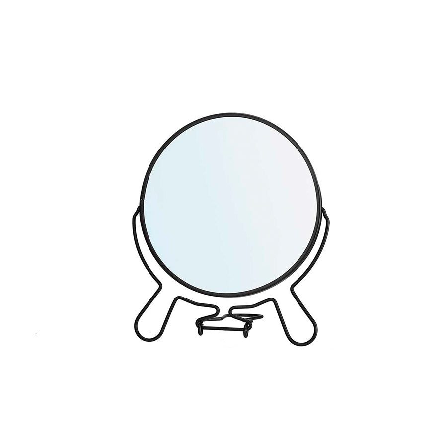 Espelho Duplo com Aumento 14,5 cm Preto
