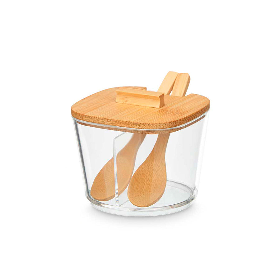 Açucareiro Duplo com Tampa Bambu
