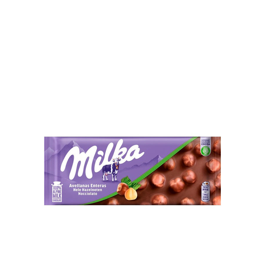 Milka Chocolate Avelã Inteira 95 gr