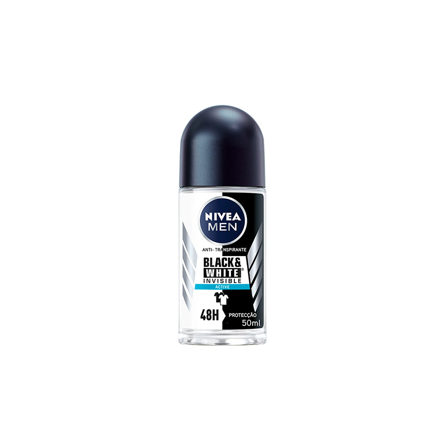 Nivea Men Desodorizante Roll On Black White Active 50 ml