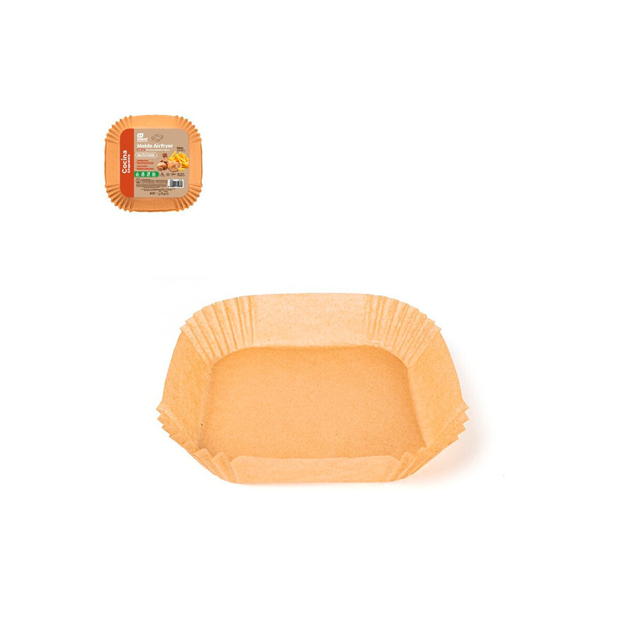Pack 20 Moldes Papel Air Fryer 16 x 16 cm