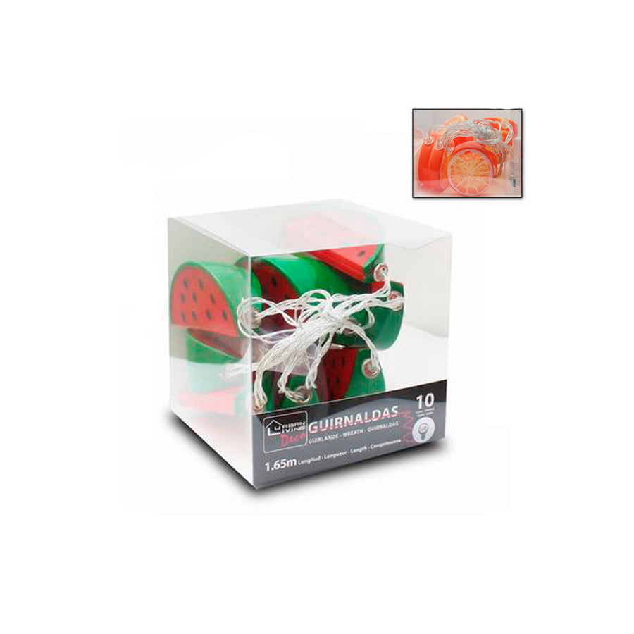 Grinalda Laranjas e Melancias 10 Led 1,65 M