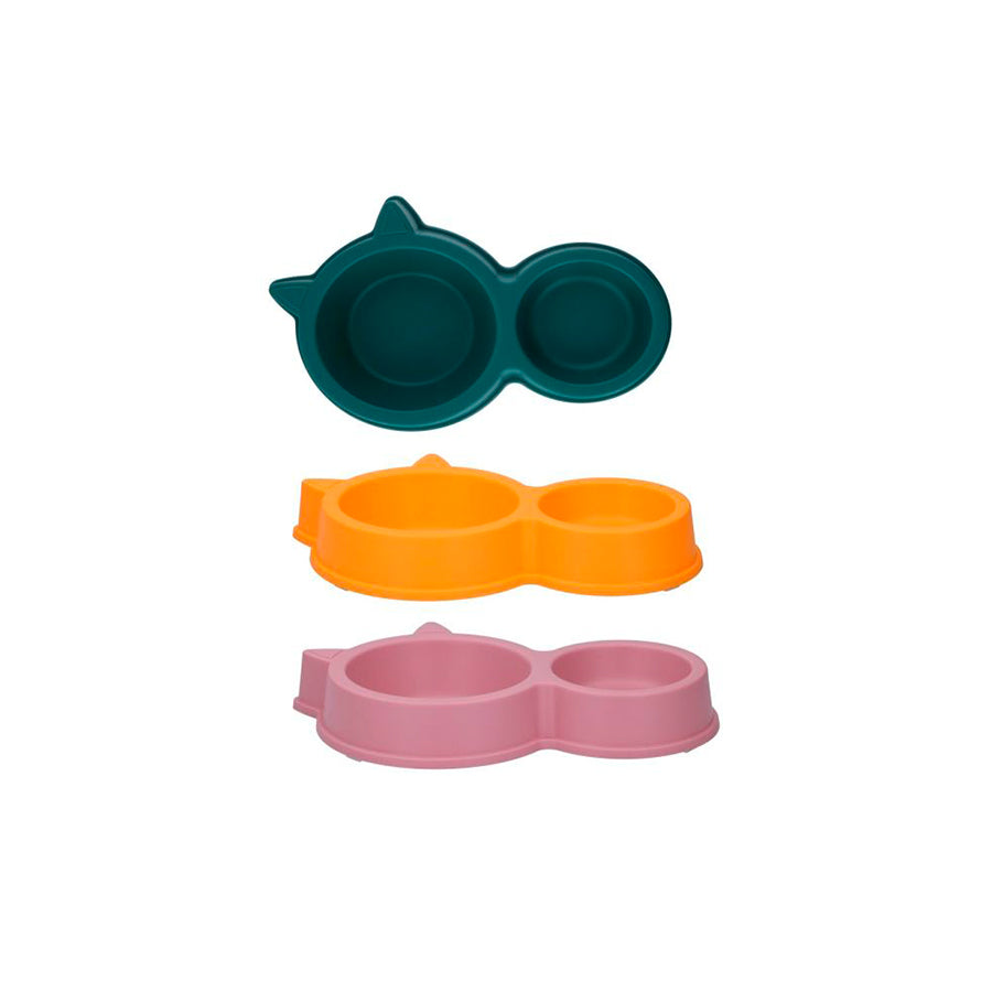 Comedouro Duplo para Gato 420 + 160 ml