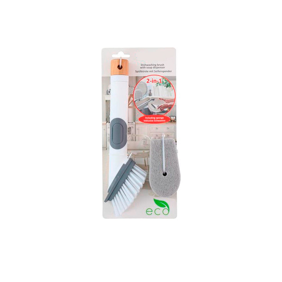 Escova da Louça 2 em 1 com Depósito
