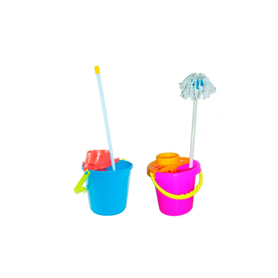 Conjunto de Balde e Esfregona para Brincar
