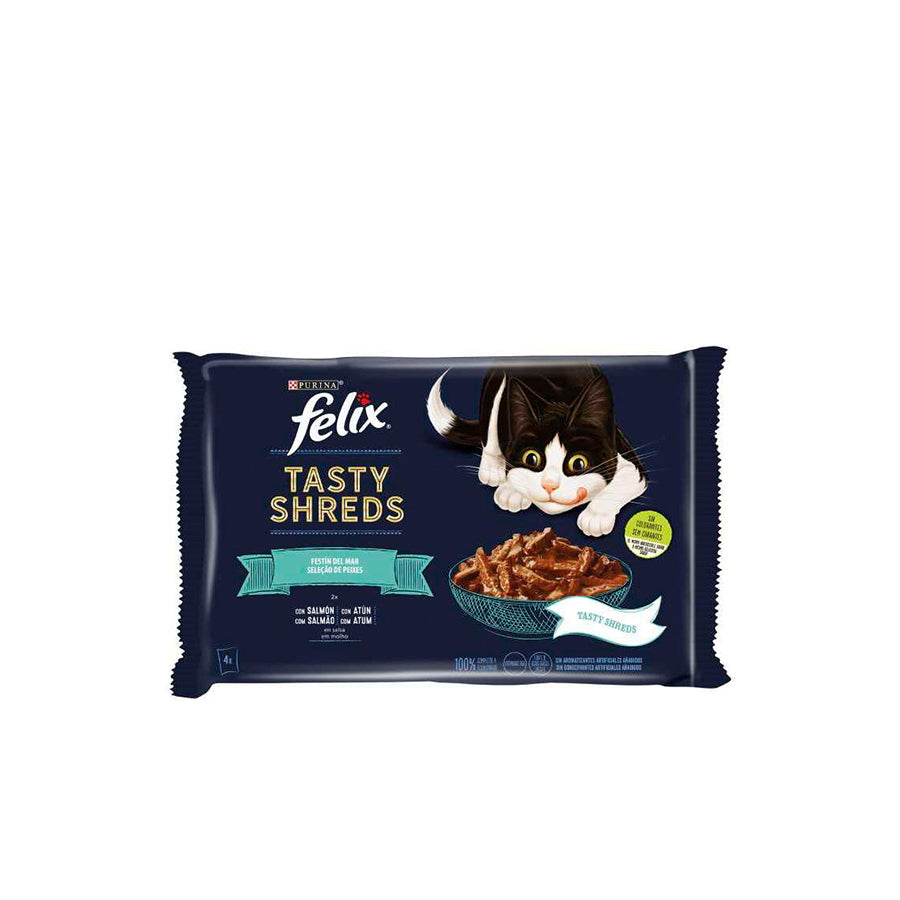 Felix Fantastic Comida Húmida para Gato de Salmão e Atum 4 x 80 gr