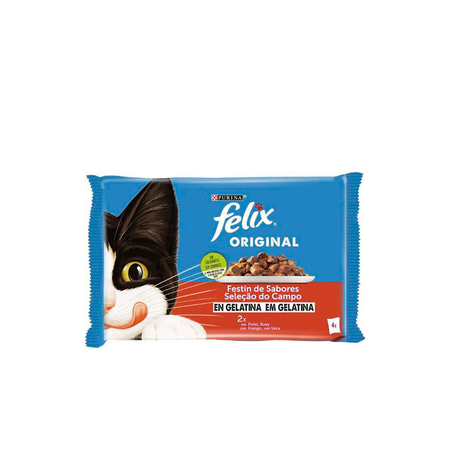 Felix Original Comida Húmida para Gato de Frango 4 x 85 gr