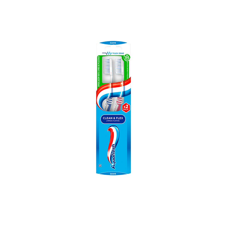 Aquafresh Escova de Dentes Limpeza Flexível 2 un