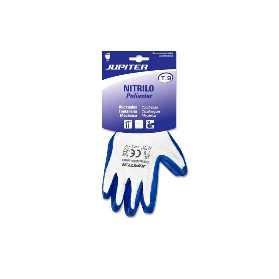 Luvas Poliéster e Nitrilo T9