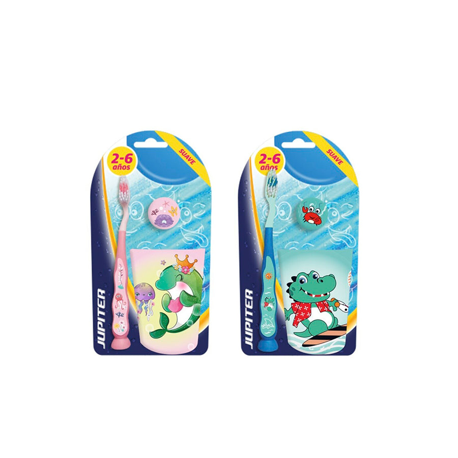 Escova de Dentes com Copo Infantil