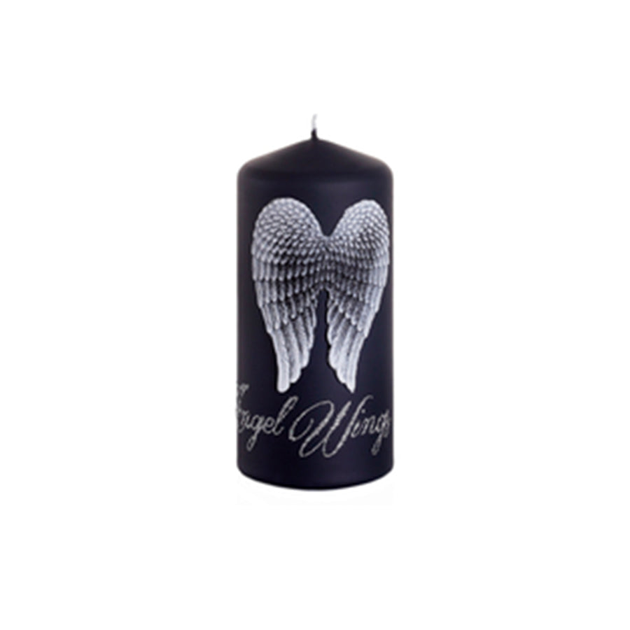 Vela Pilar Angel Wings Preto 7 x 15 cm