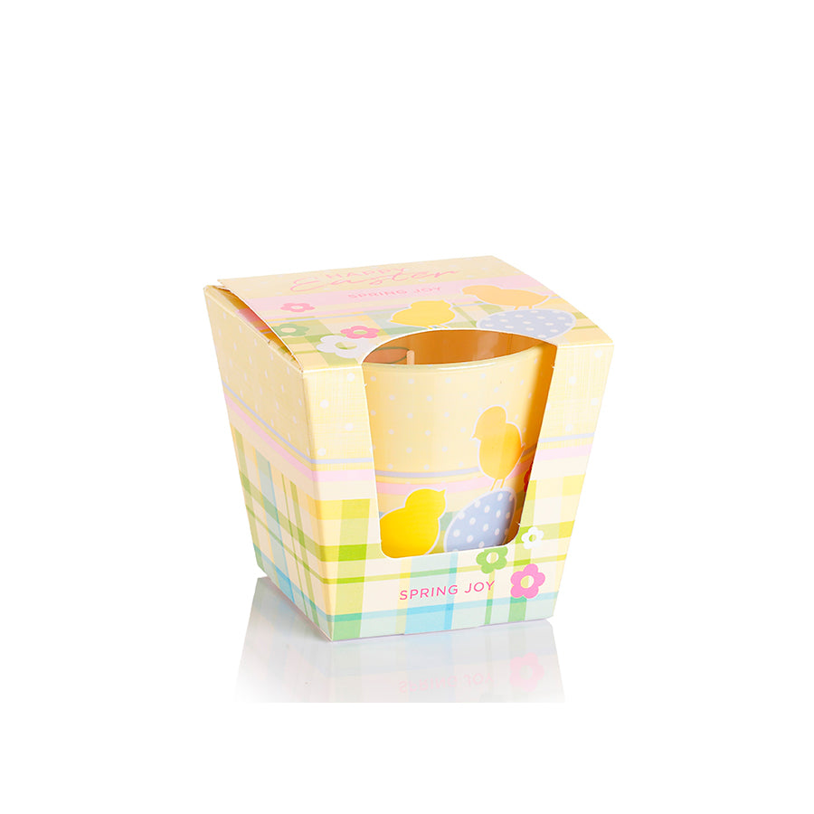 Vela Copo Vidro Cónico Happy Easter 115 gr