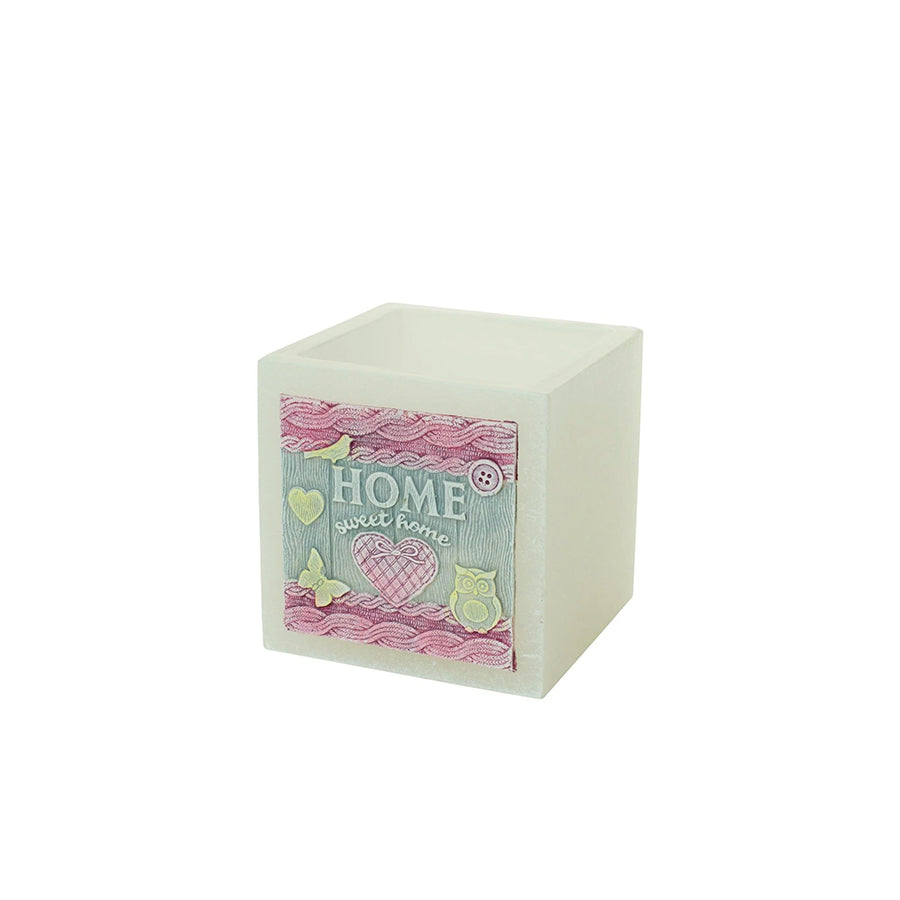 Vela Quadrada Home Branca 11 x 11 cm