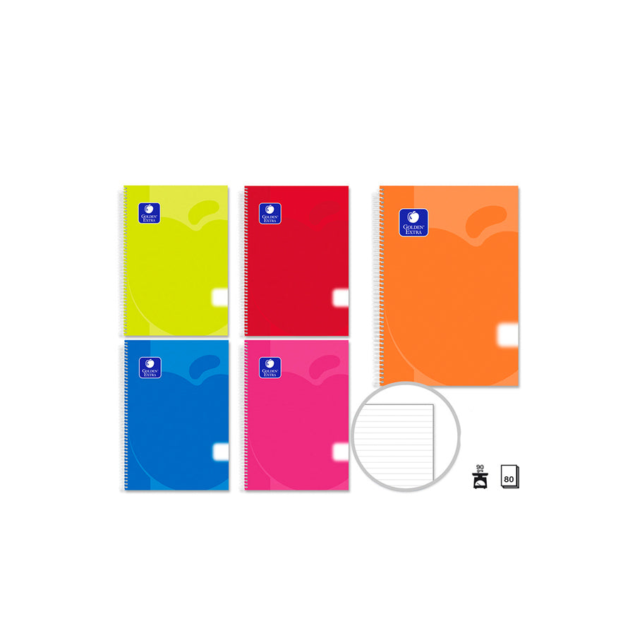 Caderno Espiral Pautado A4 80 Folhas