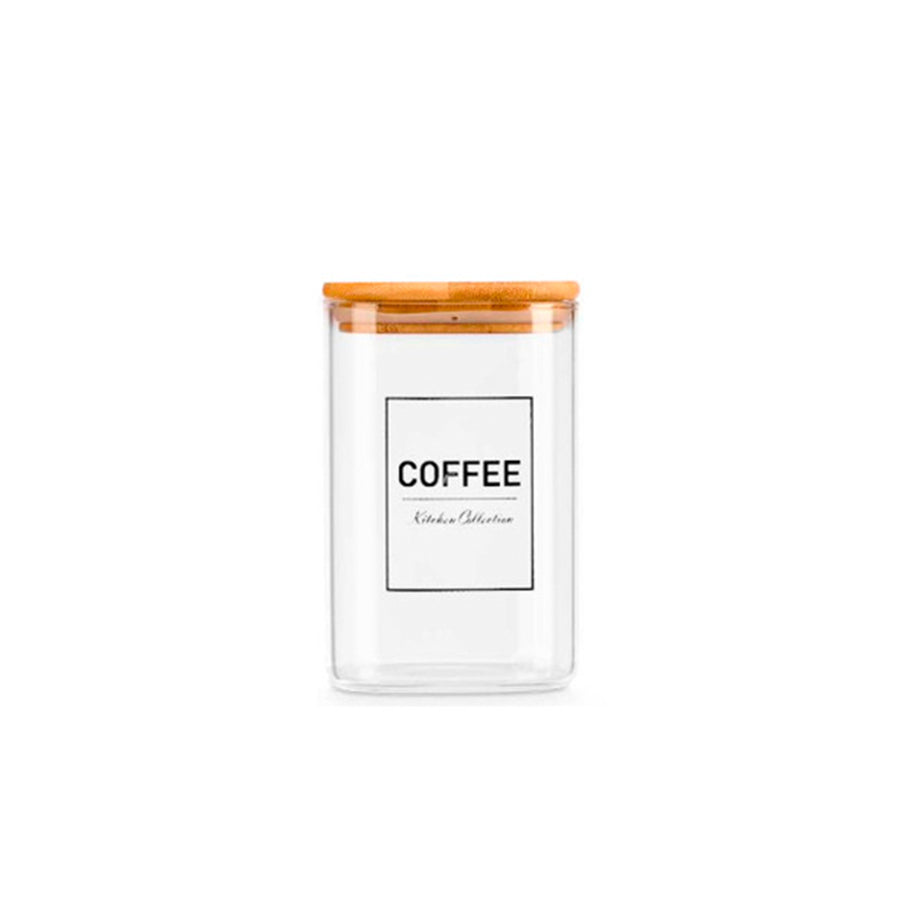 Frasco para Café com Tampa em Bambu 1,2 L