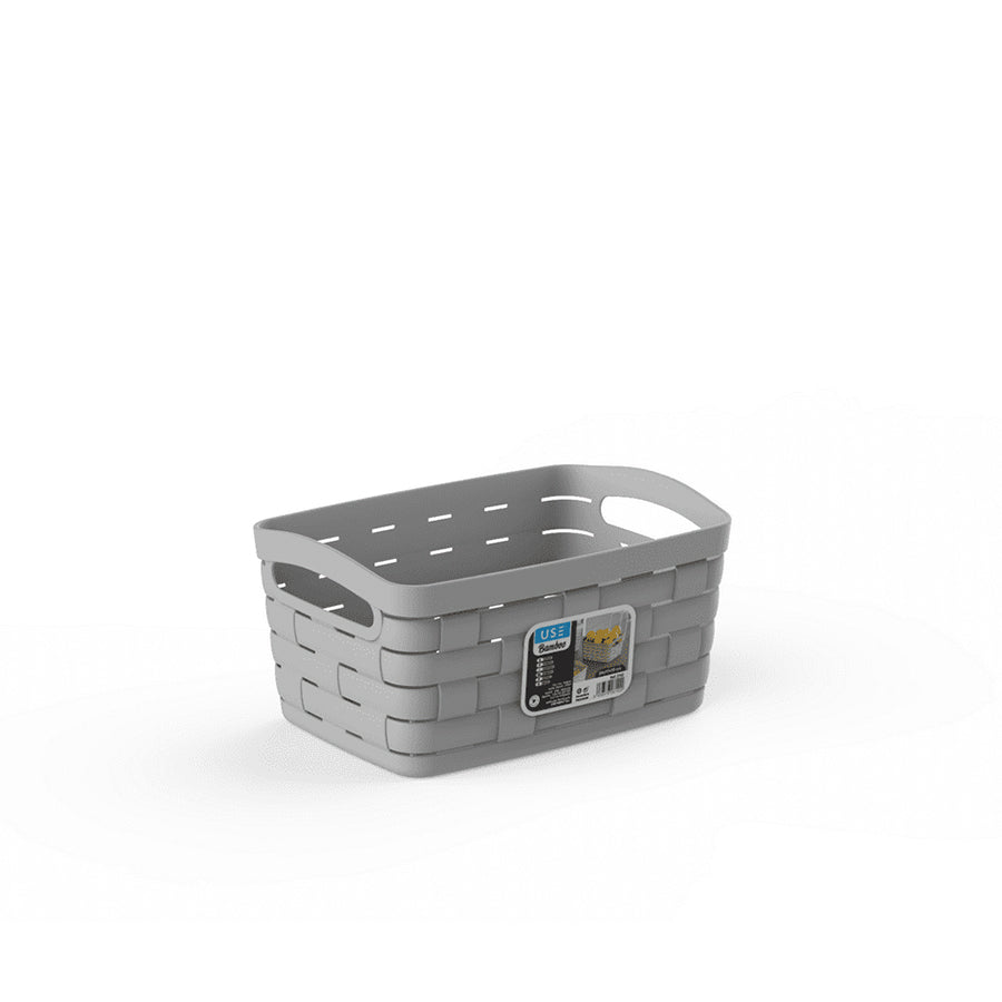 Cesto Bamboo Alto Pastel 24 x 17 cm