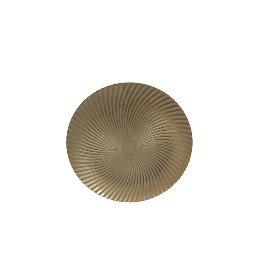 Prato Marcador Ondulado Dourado 33 cm