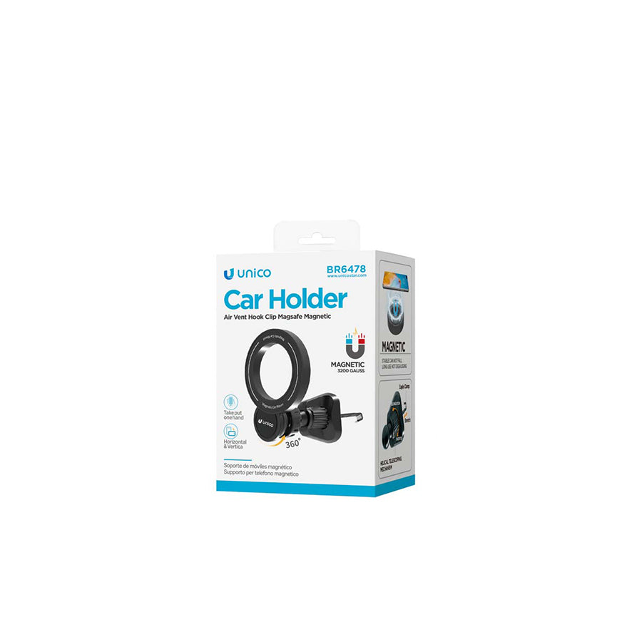 Suporte Auto para Telemóvel Magnético Preto