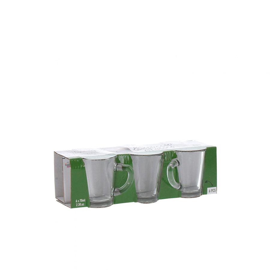 Pack 6 Copos em Vidro 70 ml