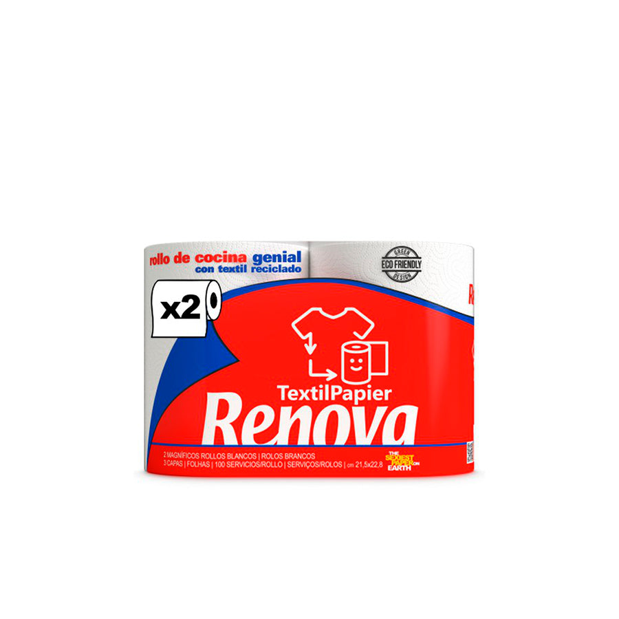 Renova Pack 2 Rolos de Cozinha Textil