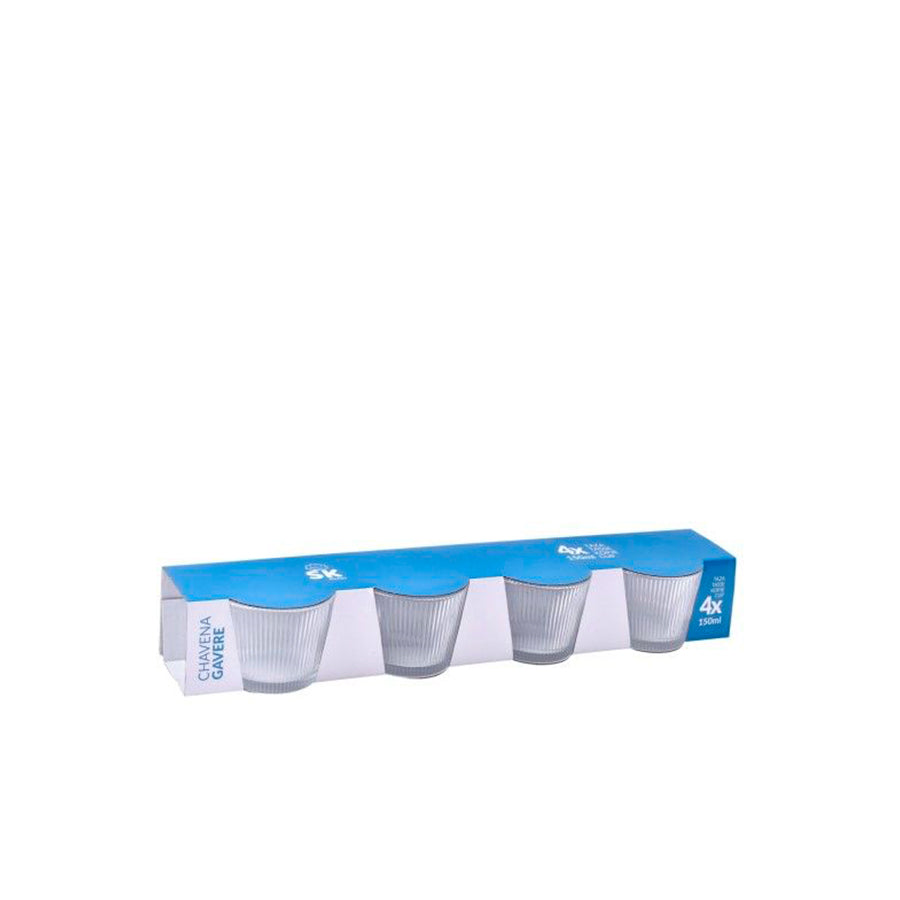 Pack 4 Chávenas de Vidro Gavere 150 ml