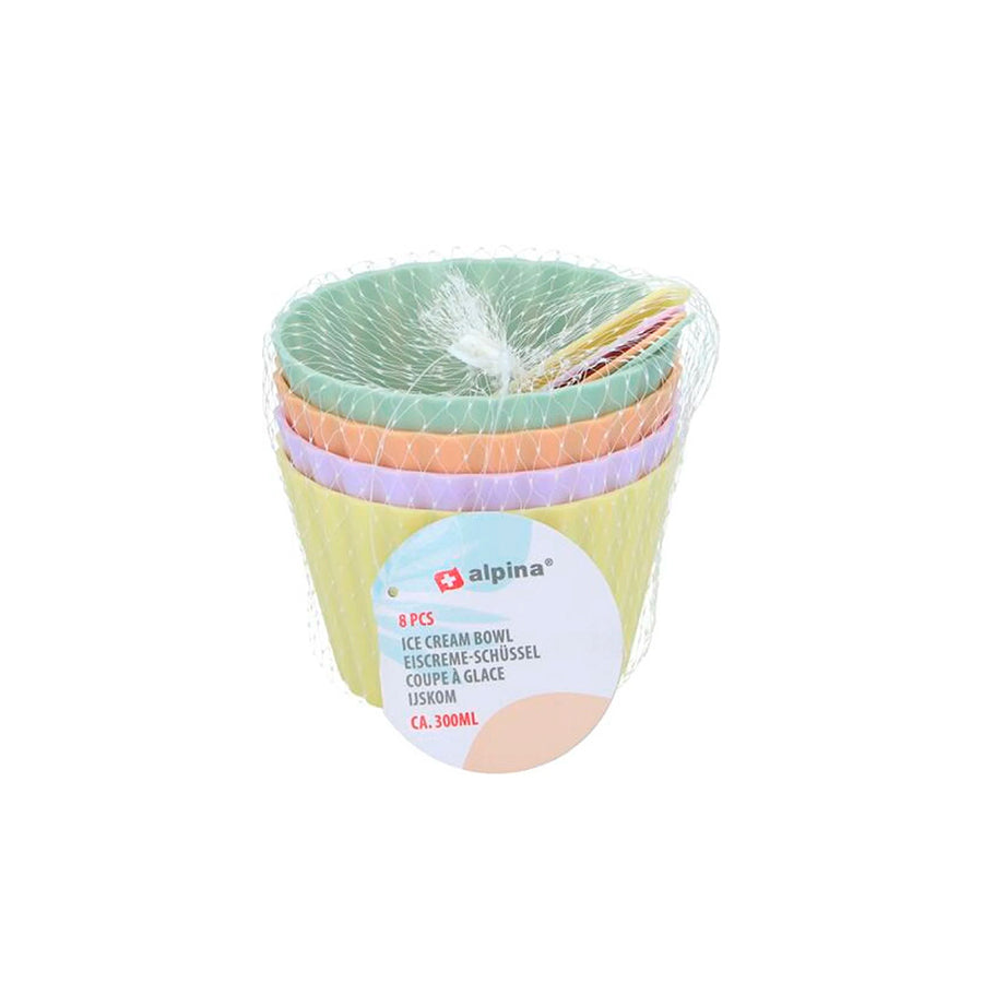 Pack 8 Taças de Gelado com Colher