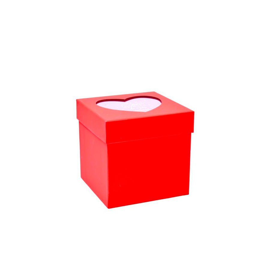 Caixa Quadrada com Coração 13 x 13 cm