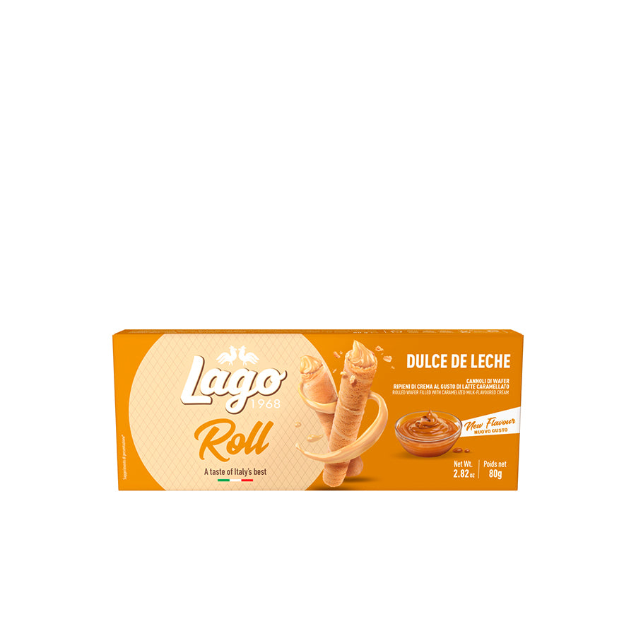 Lago Roll Bolacha Wafer Doce de Leite 80 gr
