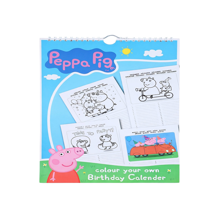 Peppa Pig Calendário para Colorir