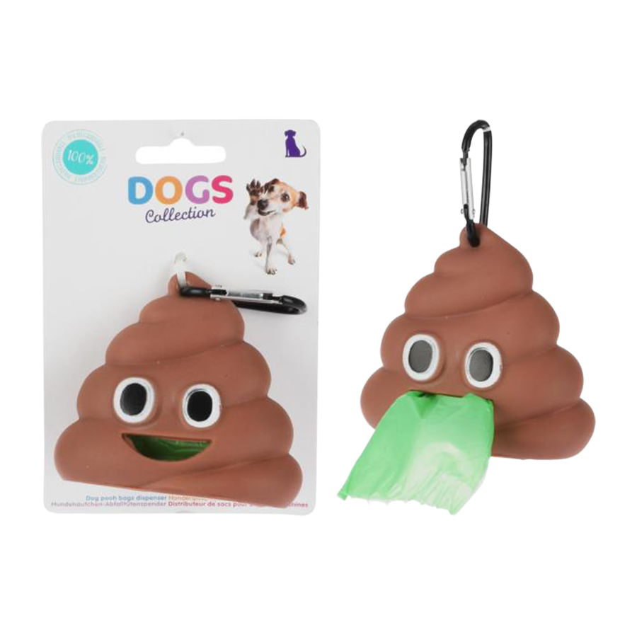Dispensador de Sacos para Cão Formato Emoji Cocó